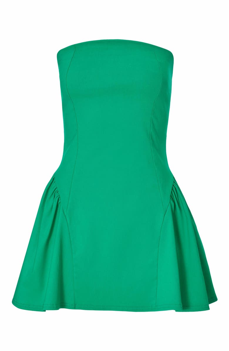 QUIZ Bengaline Bandeau Drop Waist Mini Dress, Alternate, color,