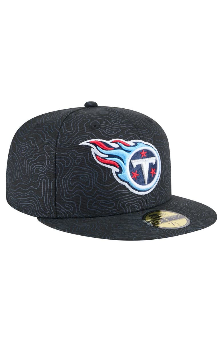 New Era Men's New Era Black Tennessee Titans Geo 59FIFTY Fitted Hat, Alternate, color, Black