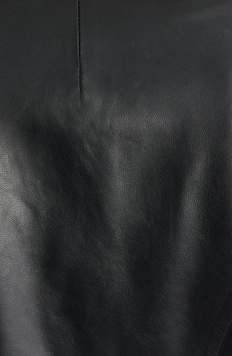 rag & bone Sadie Crop Leather Blazer, Alternate, color, Black