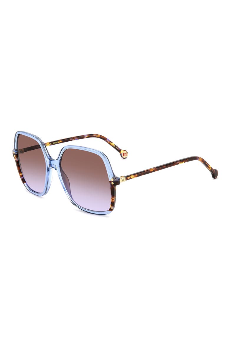 56mm Square Sunglasses, Alternate, color, AZURE