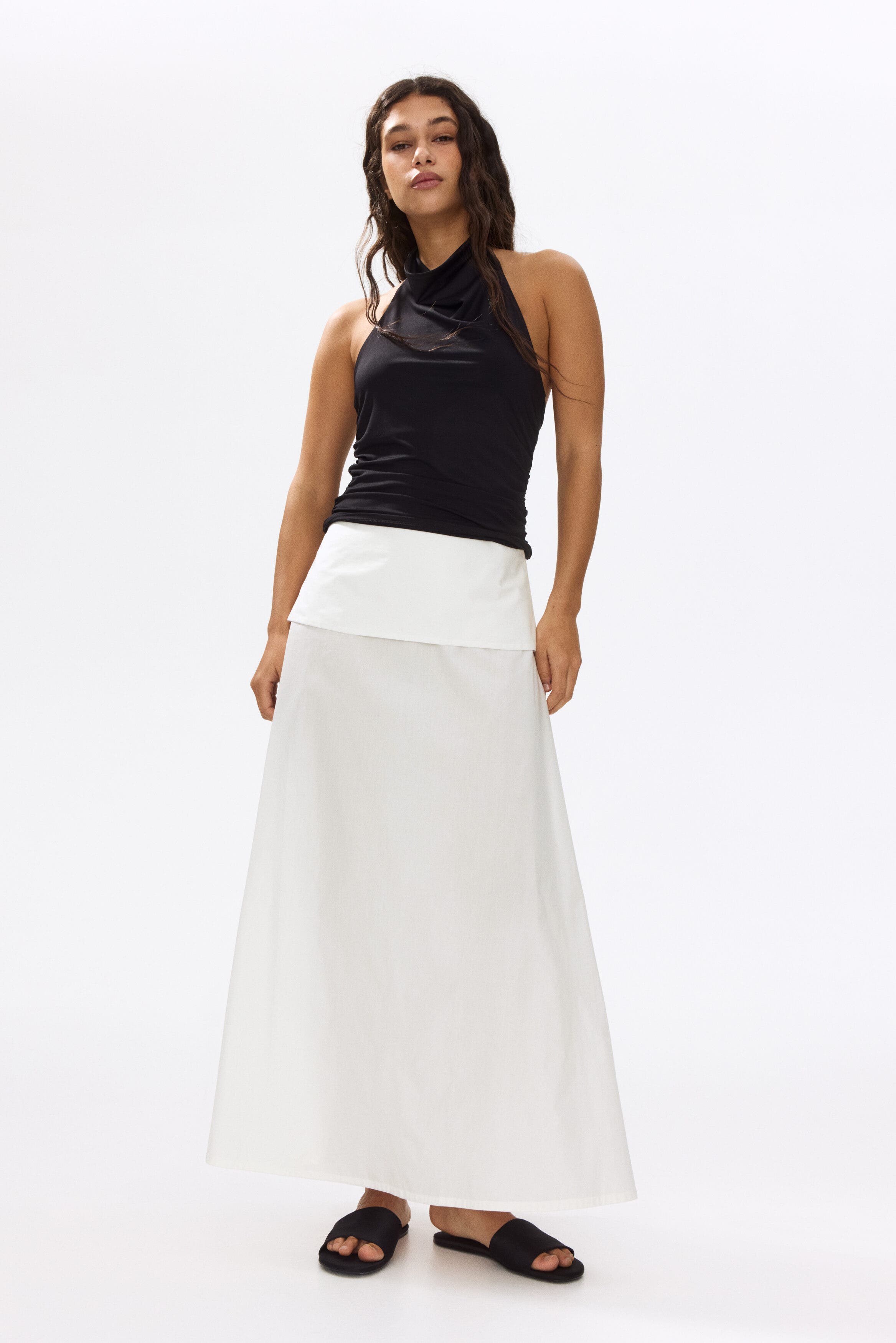 Flounced Poplin Skirt - image 2