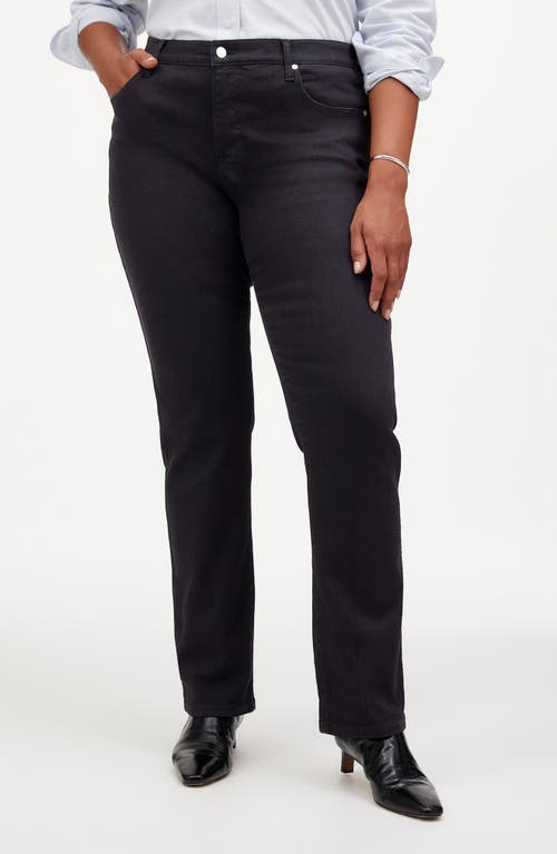Madewell Kick Out Full-length Jeans In Black Rinse Wash