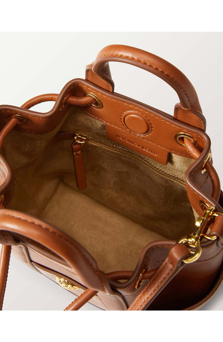 Veronica Beard Mini Goody Leather Bucket Bag, Alternate, color, Hazelwood