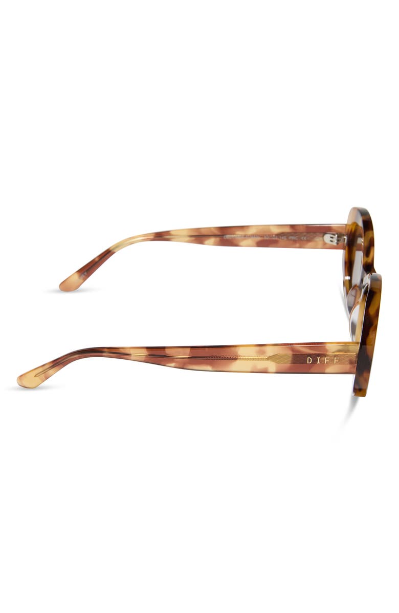 DIFF Lainey 52mm Oval Sunglasses, Alternate, color, Brown Fleur / Brown