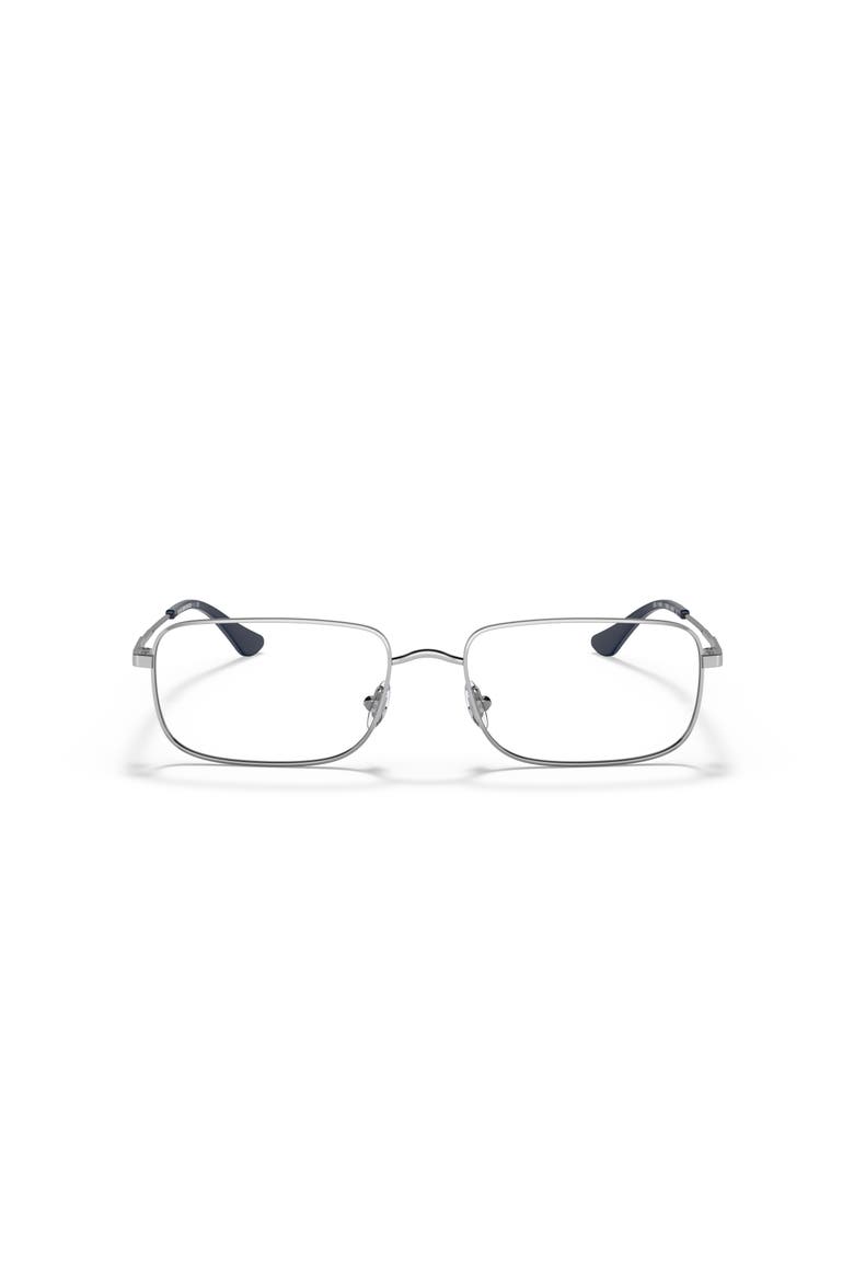 55mm Rectangle optical glasses, Alternate, color, Silver