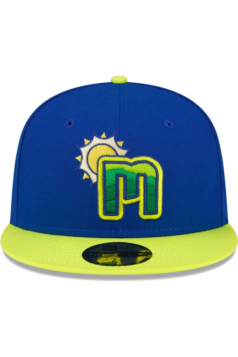 Men's New Era Blue Chattanooga Lookouts Copa De La Diversion 59FIFTY Fitted Hat, Alternate, color, Blue