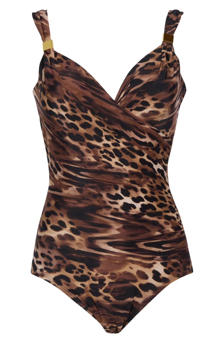Miraclesuit<sup>®</sup> Ocicat Siren Leopard Print One-Piece Swimsuit, Alternate, color,
