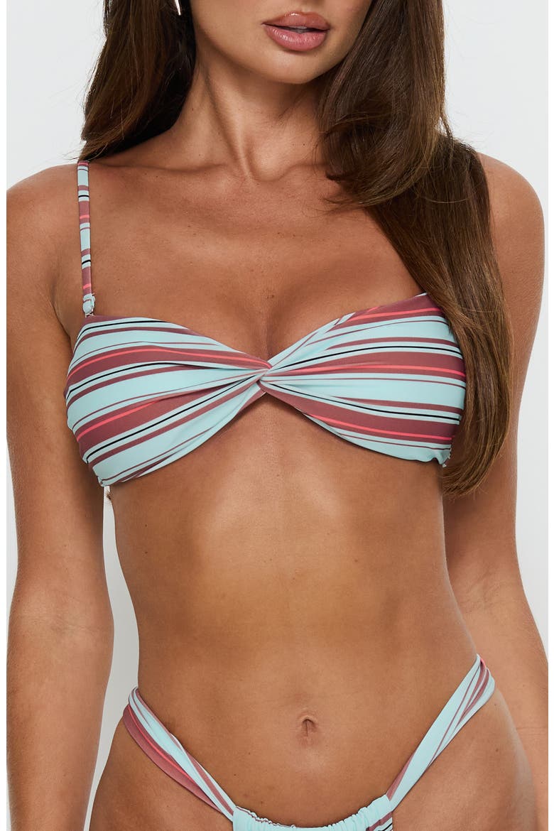 Amplitude Stripe Bikini Top, Main, color, BLUE / BROWN STRIPE