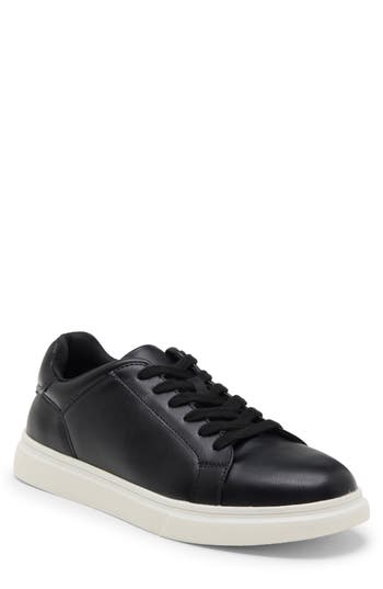 Madden Mens Mpillot Faux Leather Sneaker In Black Leather Pu