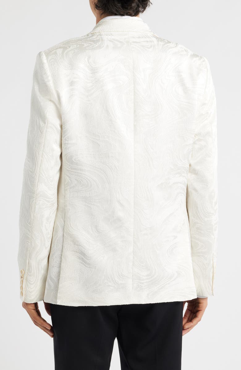 Siragusa Ivory Stretch Jacquard Dinner Jacket, Alternate, color, Beige/ Cream