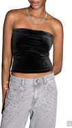 MANGO TEEN Velvet Tube Top
