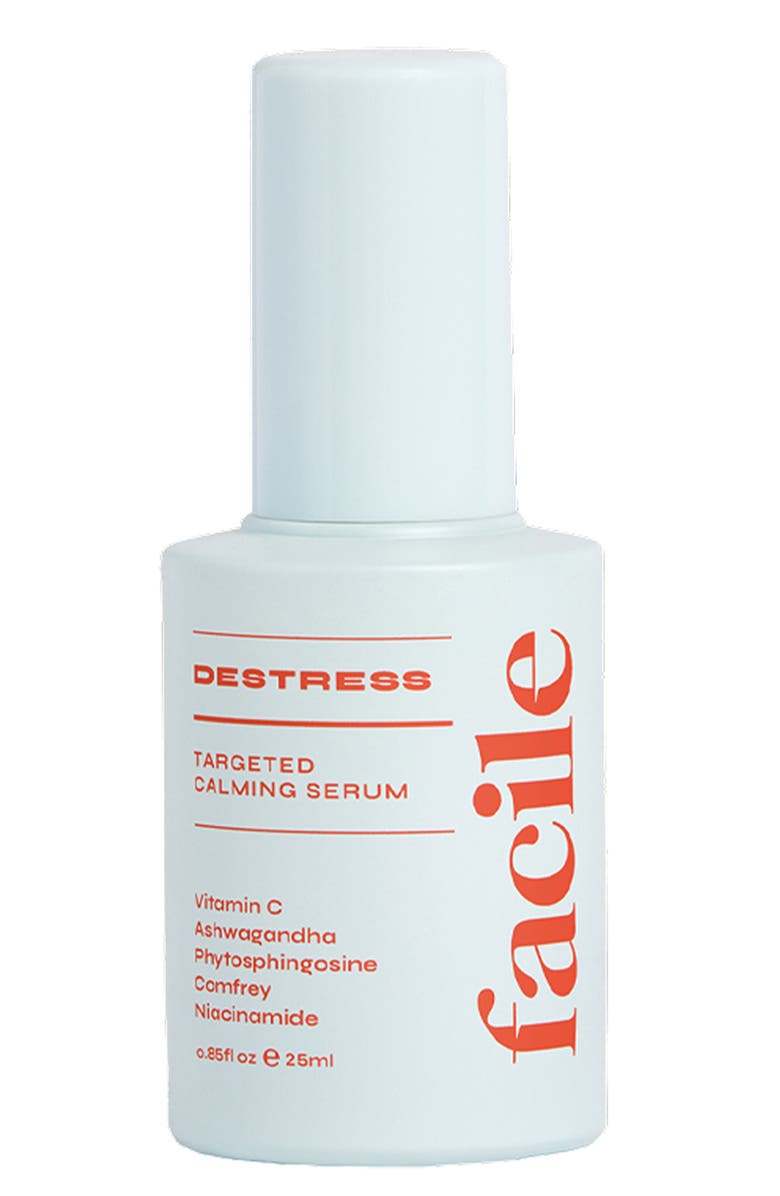 FACILE Destress Redness Calming Serum with Vitamin C & Ceramides, Main, color, 