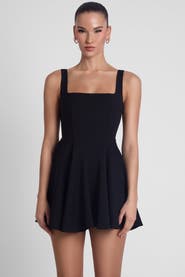 LEAU Sloane Square Neck Corset Mini Dress