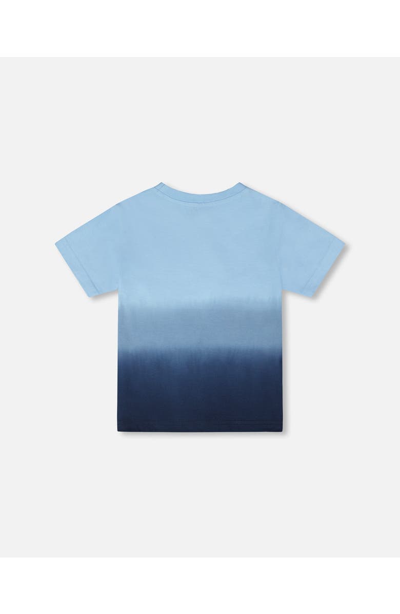 Deux par Deux Organic Cotton Short Sleeve Gradient T-Shirt, Alternate, color, Blue Gradient
