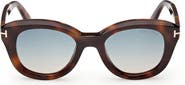 TOM FORD 49mm Small Round Sunglasses