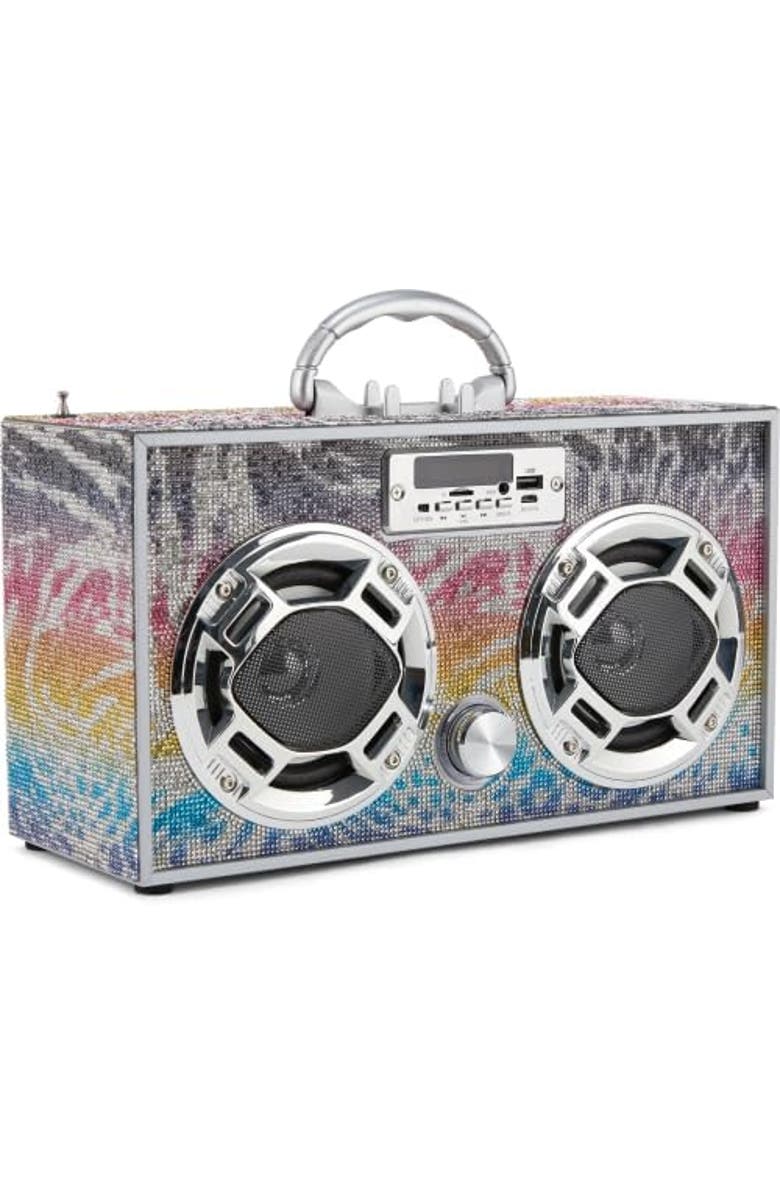 TREND TECH Boombox Bluetooth Speaker, Alternate, color, Animal Bling