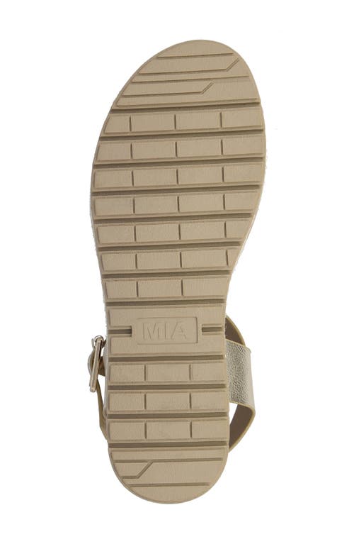 Mia Kenji Espadrille Wedge Sandal In Gold