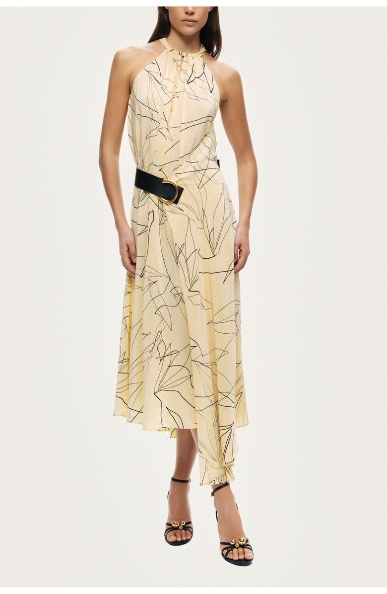 Nocturne Printed Halter Midi Dress, Main, color, Multi-Colored