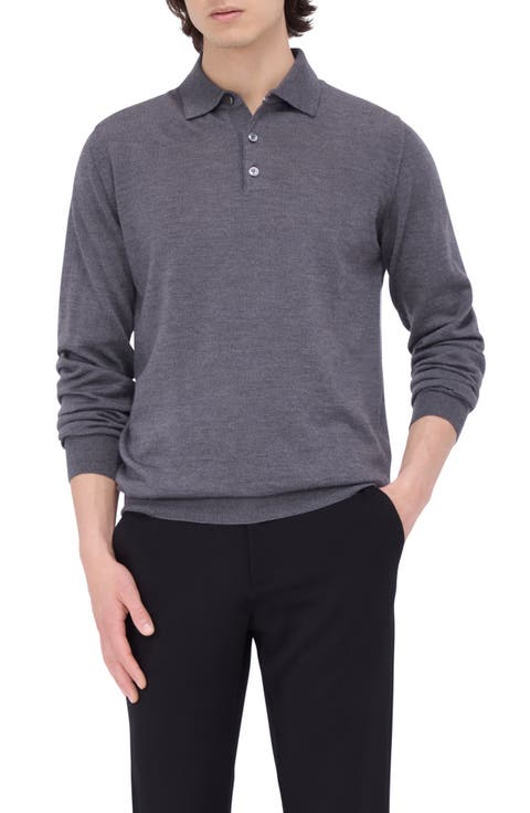 Merino Wool Polo Sweater