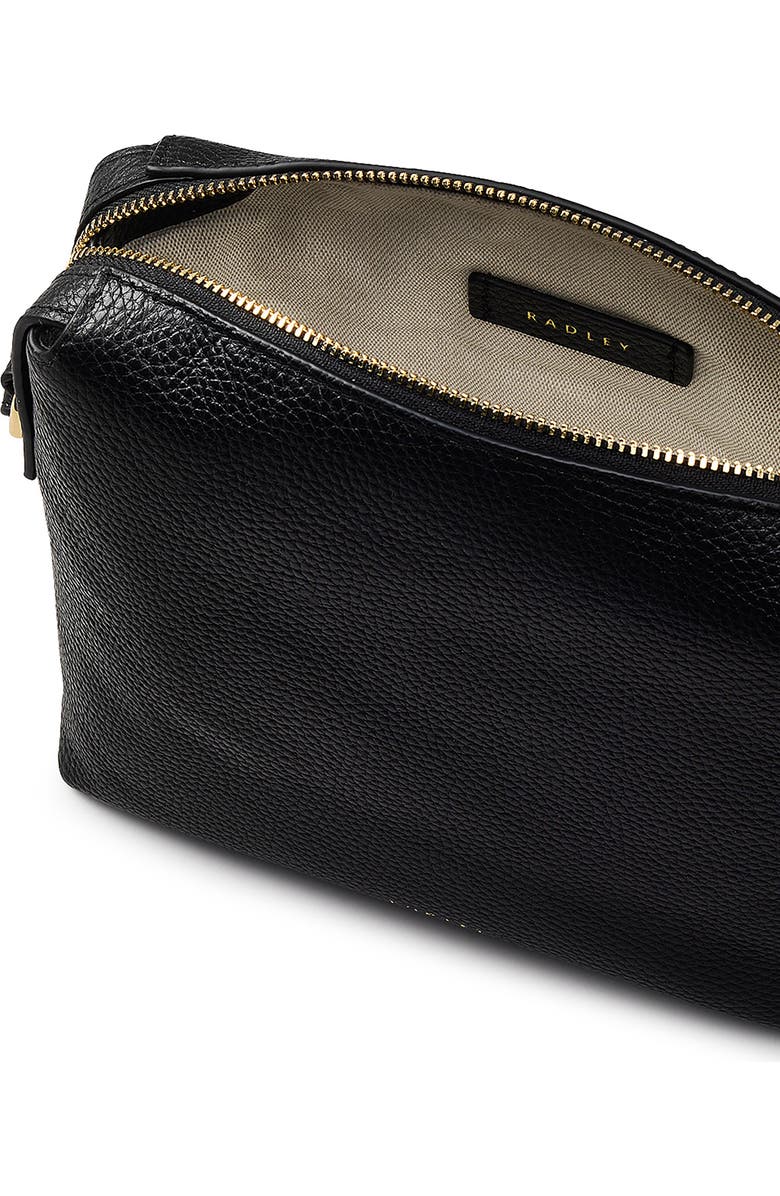 Radley Eastcastle Pebbled Leather Mini Crossbody Bag, Alternate, color, Black