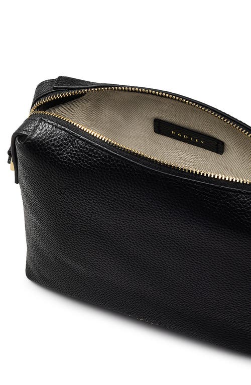 Radley Eastcastle Pebbled Leather Mini Crossbody Bag In Black