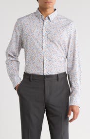 Original Penguin Slim Fit Painterly Floral Dress Shirt