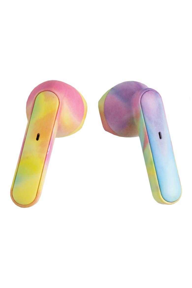 Pastel Tie Dye Earbuds with Case, Main, color, PASTEL PINK