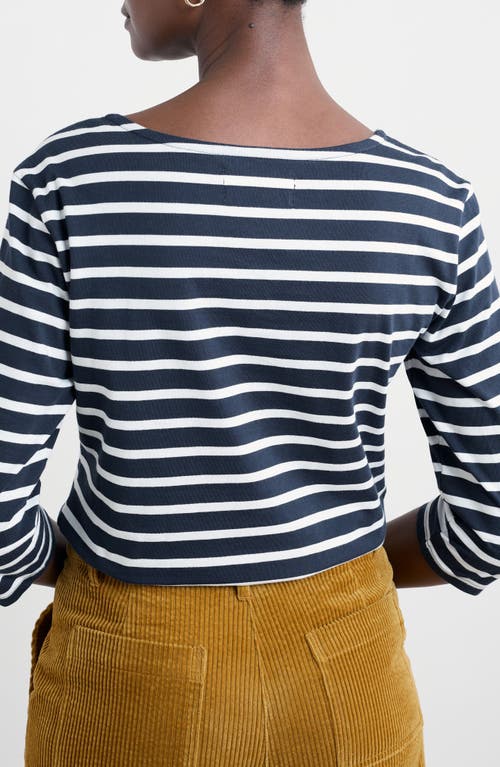 Seasalt Cornwall Sailor Stripe Organic Cotton Top In Multi