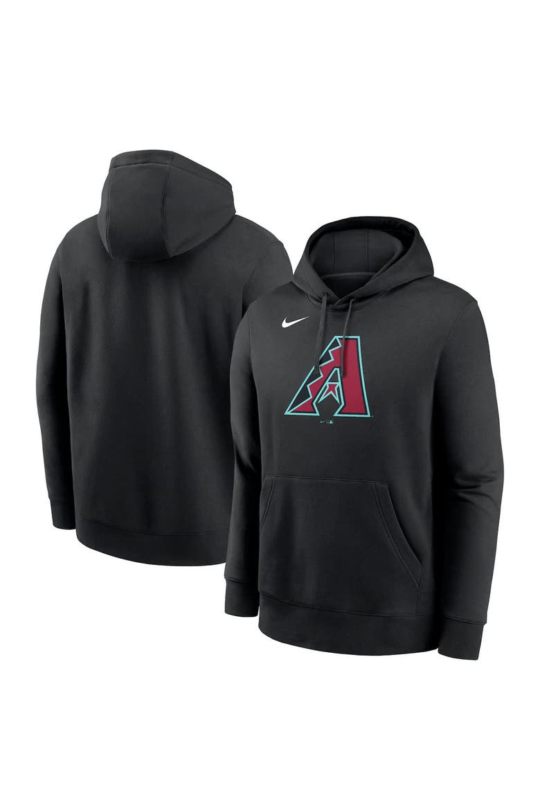 Men's Nike Black Arizona Diamondbacks Logo Club Fleece Pullover Hoodie, Main, color, Black