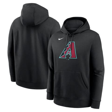 Men's Nike Black Arizona Diamondbacks Logo Club Fleece Pullover Hoodie