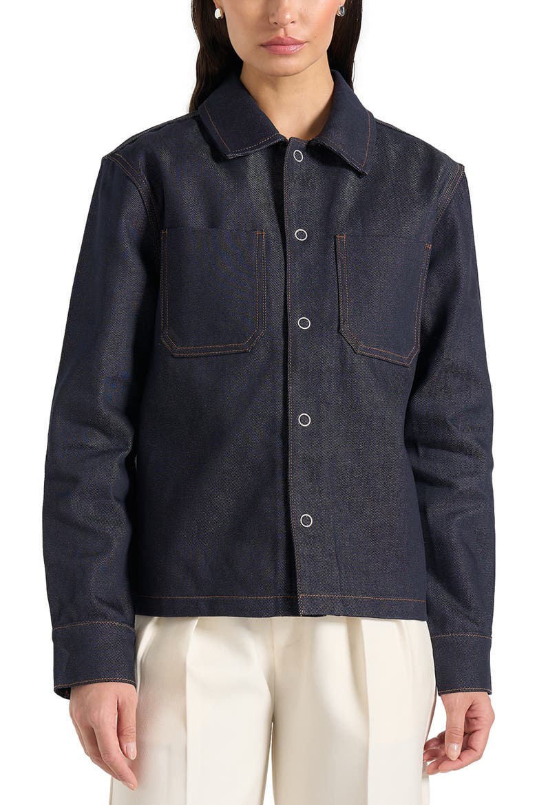Asher Unisex Denim Shirt, Alternate, color, Indigo