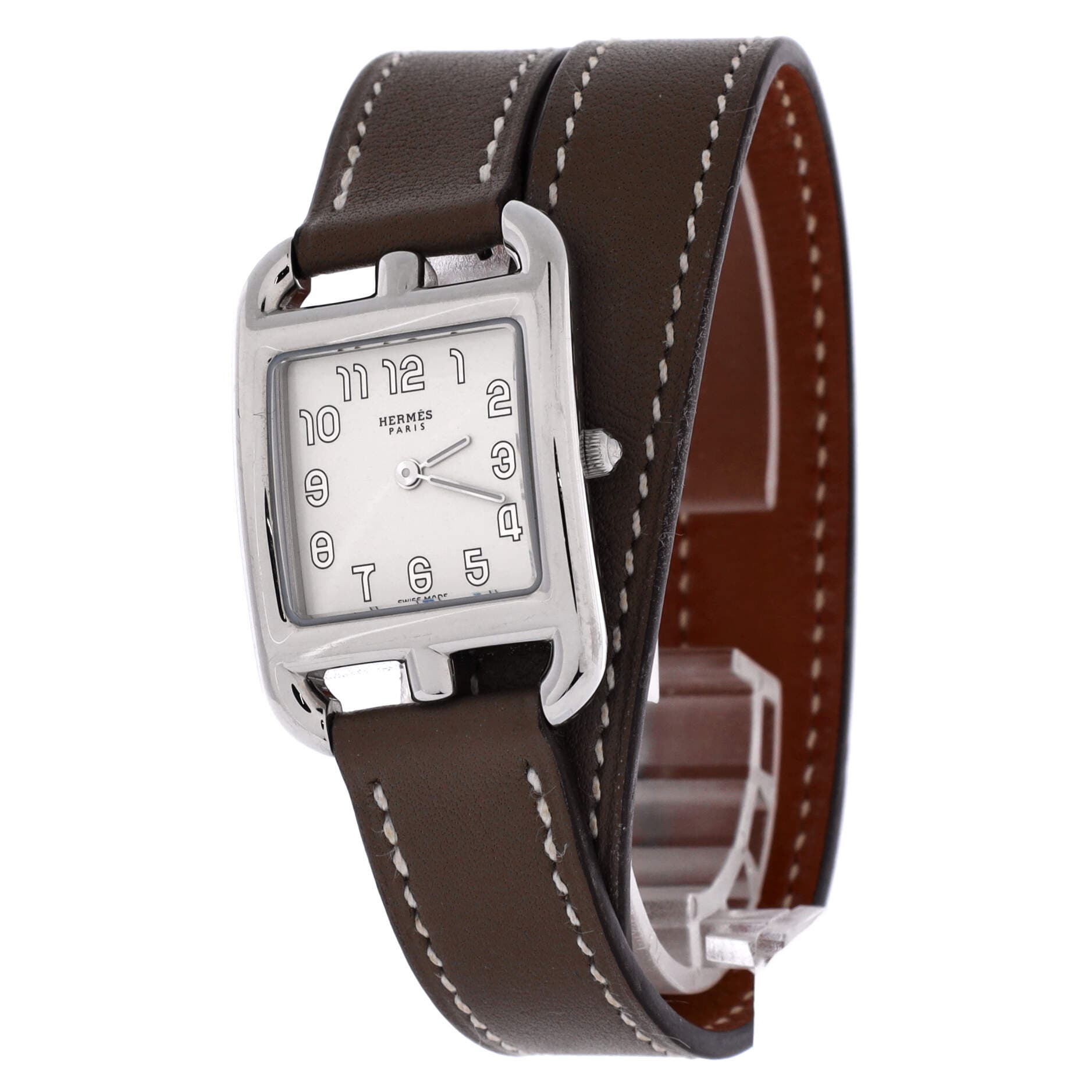 Cape Cod Double Tour Quartz Watch Stainless Steel and Leather 23, Alternate, color, Grey