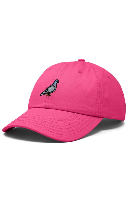 Dalix Pigeon Embroidered Everyday Hat In Hot Pink
