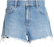 Ramy Brook Bria Studded Denim Cutoff Shorts