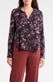 Bella Dahl Rounded Hem Button Front Shirt