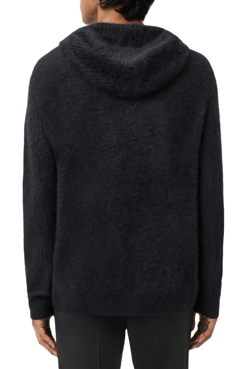 John Varvatos Catherine Cashmere Zip Hoodie, Alternate, color, Black