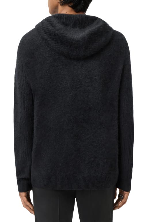 John Varvatos Catherine Cashmere Zip Hoodie In Black