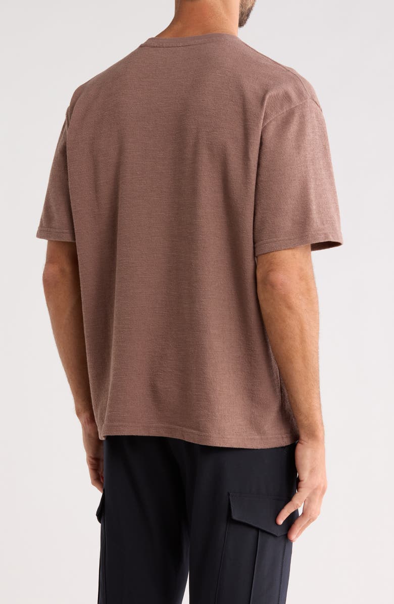 Lucky Brand Textured Boxy Knit T-Shirt, Alternate, color, Deep Taupe