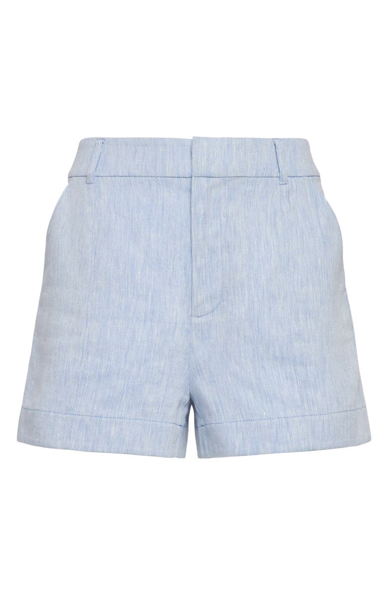 Cinq à Sept Tora Linen Blend Suiting Shorts, Alternate, color, Ultramarine