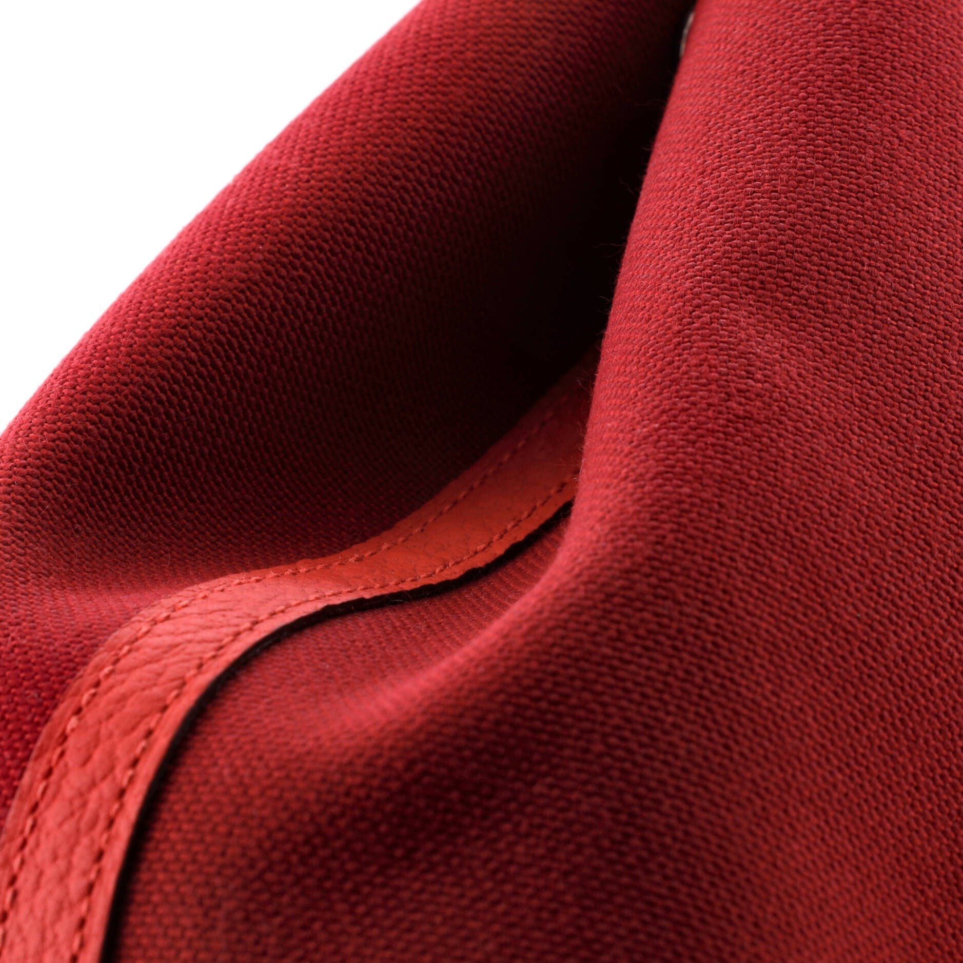 Pre-Owned Hermes Garden Party Tote Toile and Leather 30, Alternate, color, Rouge Grenat