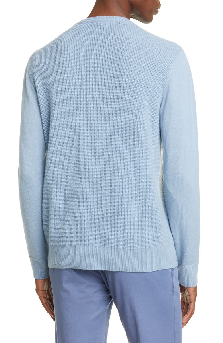 Eidos Trim Fit Waffle Knit Cashmere Crewneck Sweater, Alternate, color, 
