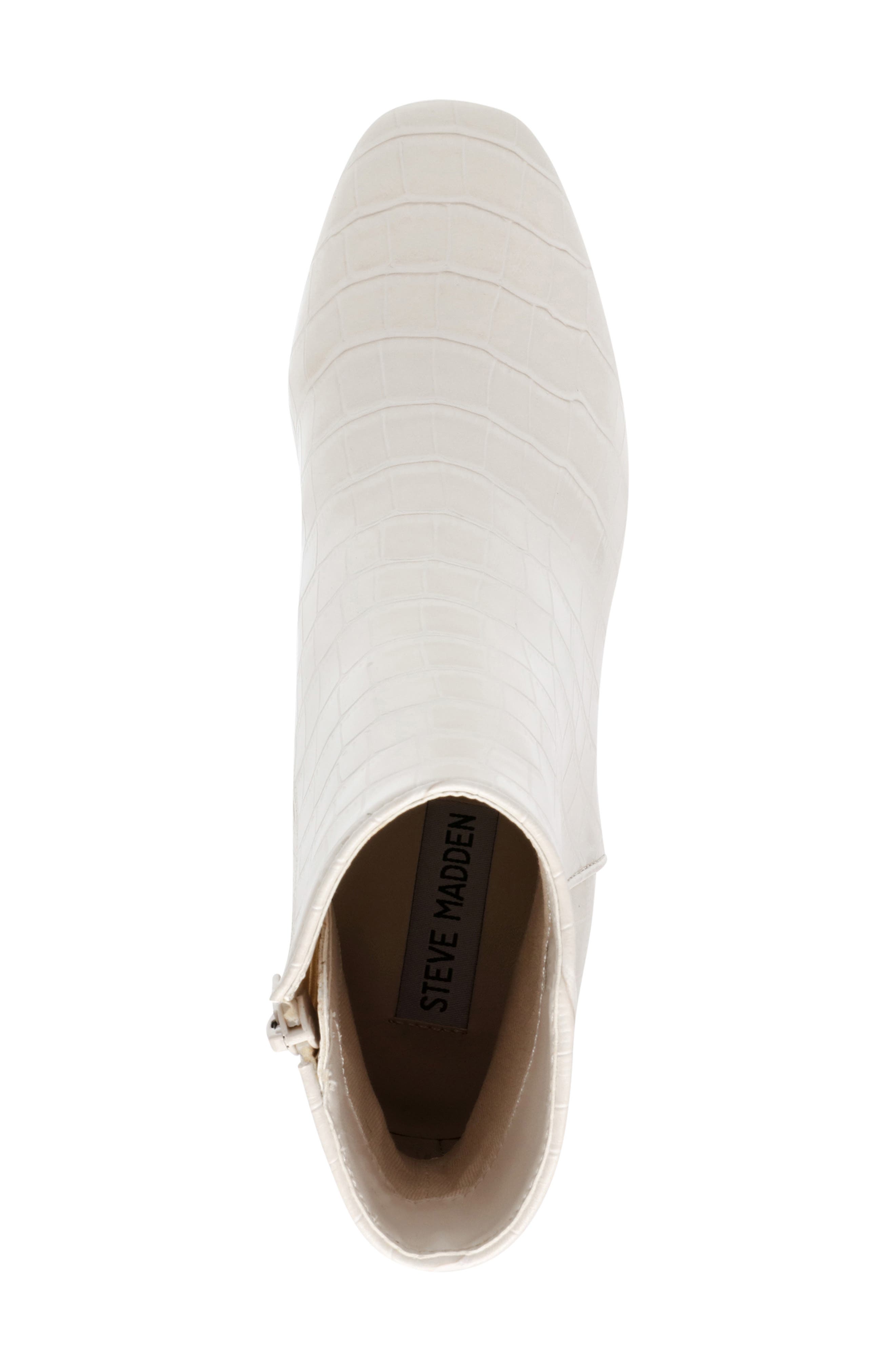 Darma Block Heel Bootie, Alternate, color, BONE CROCO PRINT