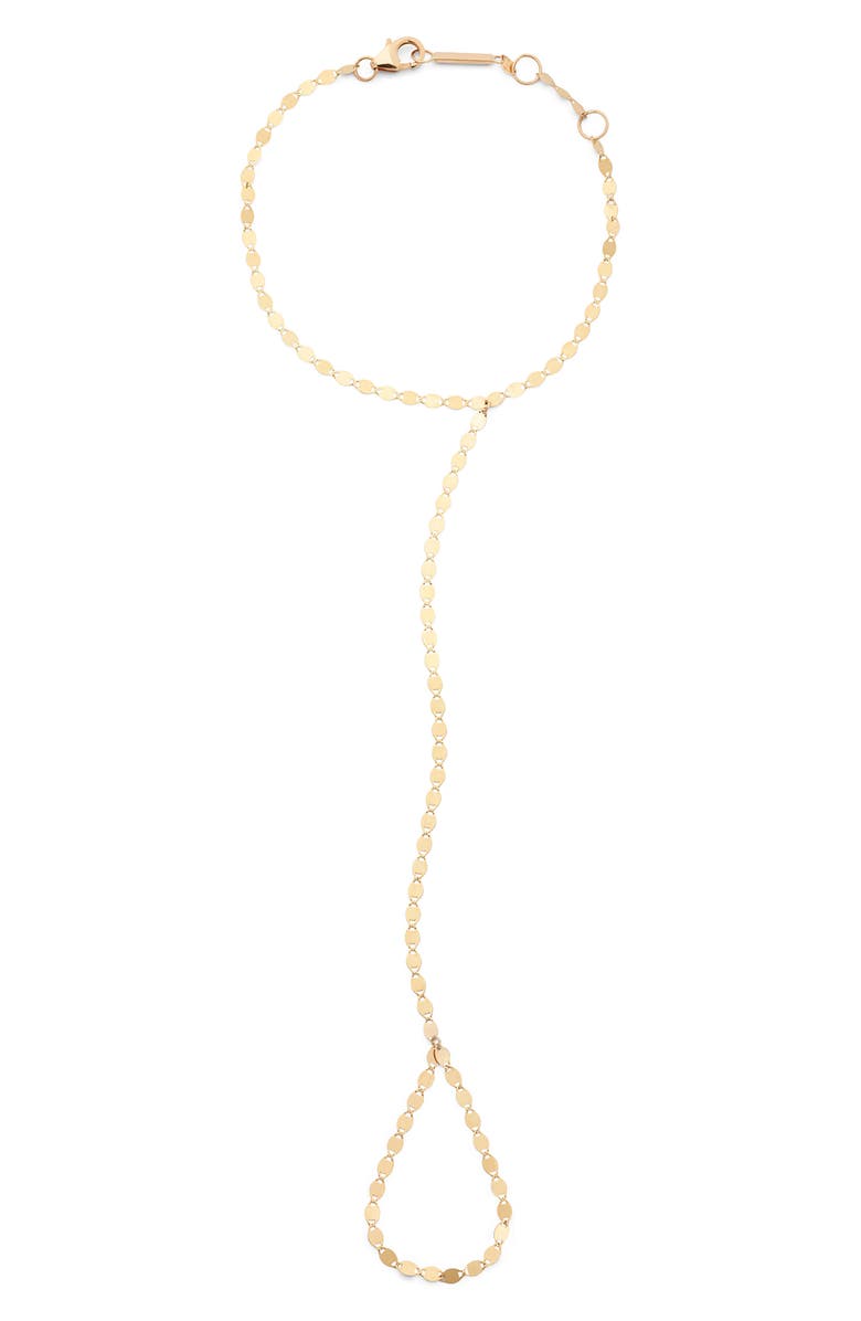 LANA Petite Nude 14K Gold Hand Chain, Main, color,