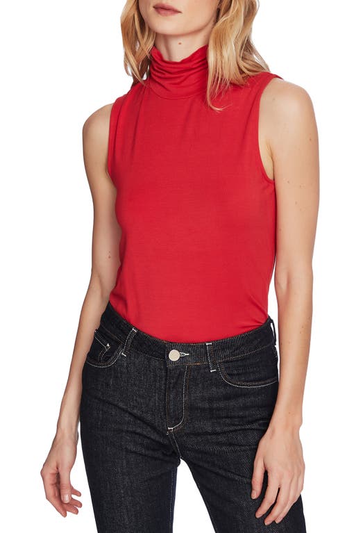 Court & Rowe Sleeveless Turtleneck Top In Red