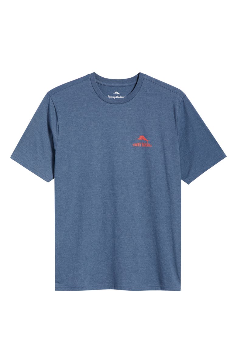 Tommy Bahama Run, White & Brew Graphic T-Shirt, Main, color, Navy Heather