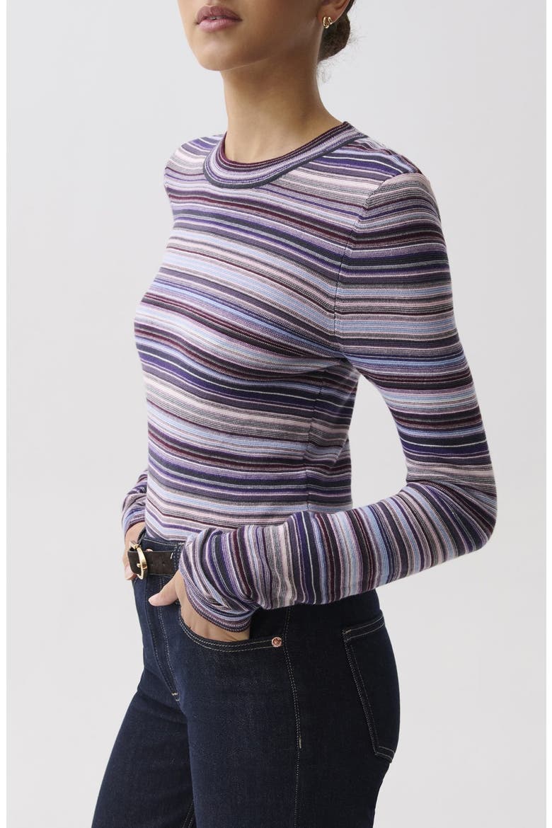 Madison Stripe Sweater, Alternate, color, LOVINA STRIPE
