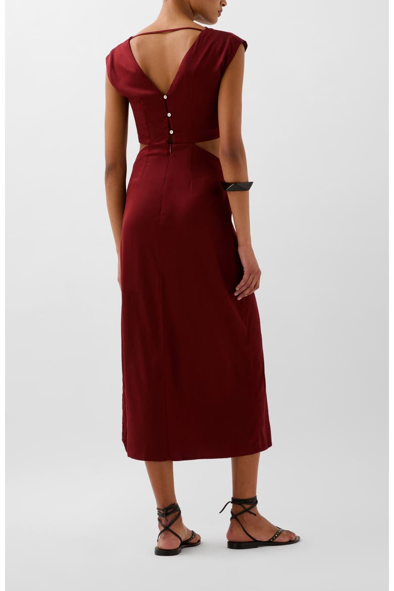 Scsideopen Dress, Alternate, color, Burgundy