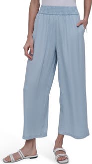 DKNY Jeans Wide Leg Ankle Crop Pants