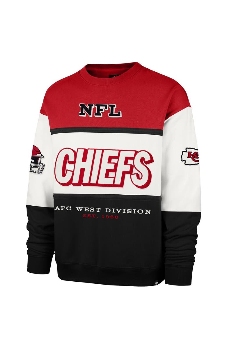 '47 Men's '47 Red/Black Kansas City Chiefs Breeze Maximalist Sweatshirt, Alternate, color, Red