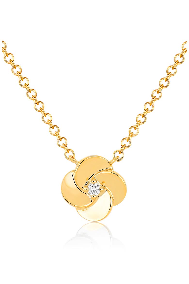 14K Gold & Diamond Pendant Necklace, Main, color, YELLOW GOLD/ DIAMOND